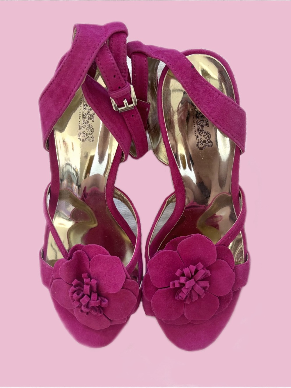 🐚 CARLOS SANTANA VINTAGE DEADSTOCK FLOWER HEELS